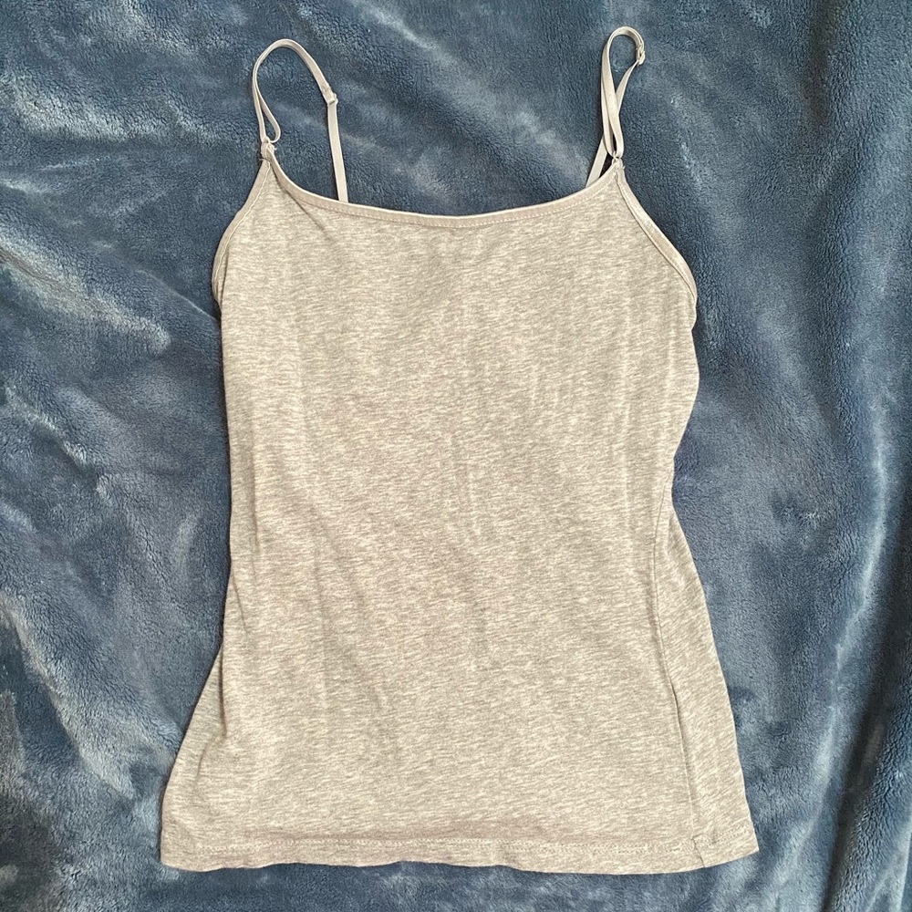 Fashion Nova Heather Gray Adjustable Spaghetti Strap Tank